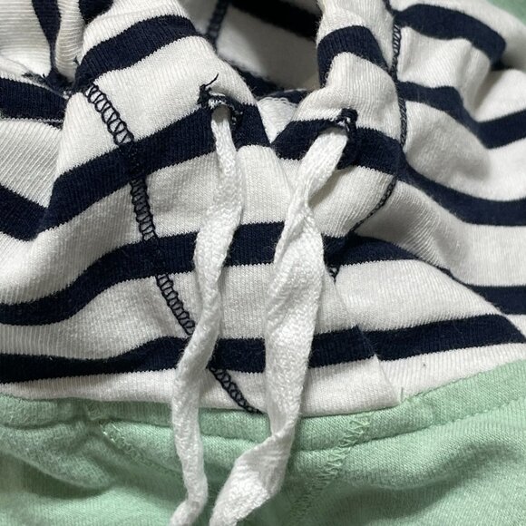 Orvis Women's Pullover Top Shirt Stripe Hoodie Long Sleeve Green White Size L La - Picture 9 of 9